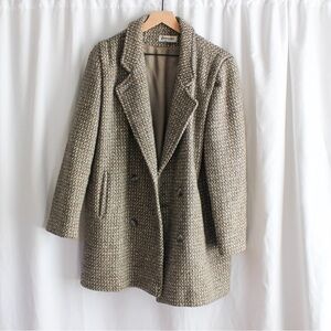 Vintage Brown Tweed Pea Coat